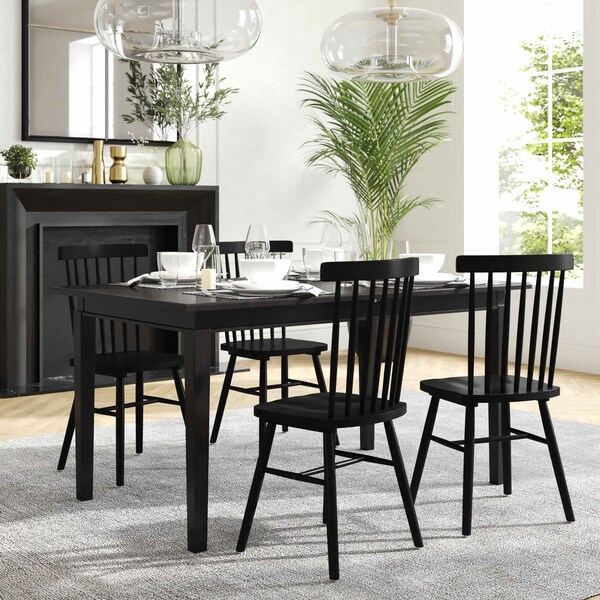 Flash Furniture Rectangle 36" W, 72" L, Rubberwood (Parawood), Black Matte KER-T-217EX-BLK-72-GG - main